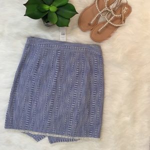 Ann Taylor Loft Denim Frayed Skirt NWT